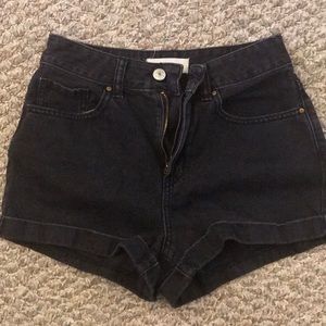 Black high waisted shorts